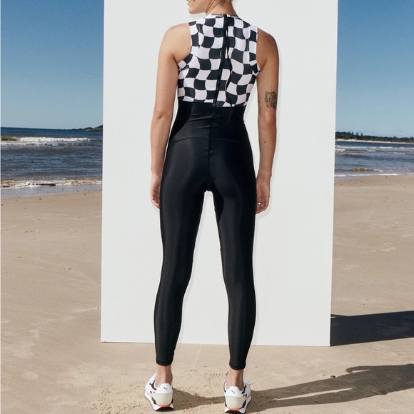 Salt Gypsy Maven Surfsuit Warped Checks Black and White NEW - Picture 10 of 12